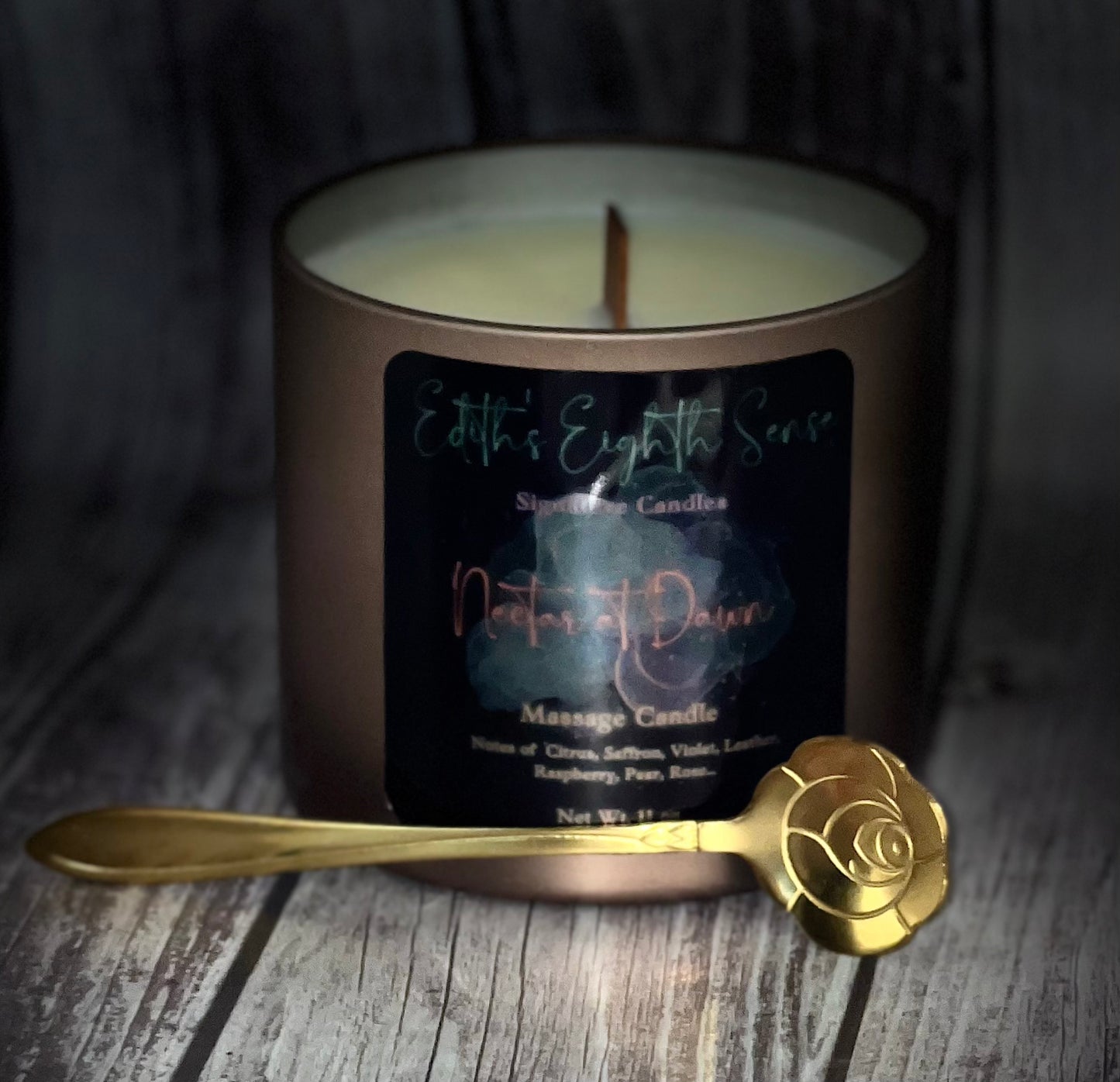 Nectar at Dawn: Massage Candle with Spoon